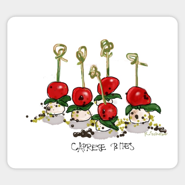 Caprese Bites Sticker by kschowe